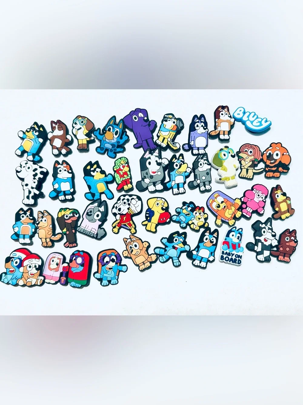 Large 38 Piece Bluey and Friends Characters Kids Shoe Charms for Crocs